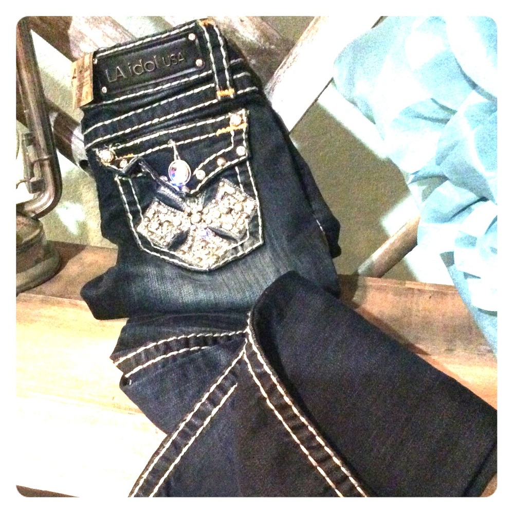 L A Idol Studded Pocket Jeans